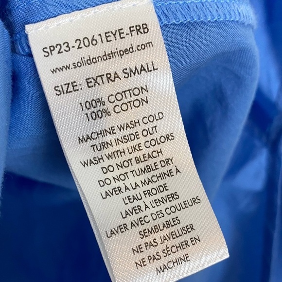 Solid & Striped Arlette Shirt Eyelet in French Blue - Picture 7 of 8